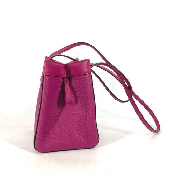 FENDI 8BS083 ORIGAMI MINI Small Shoulder Shoulder Bag Leather purple Unused - Picture 5 of 16